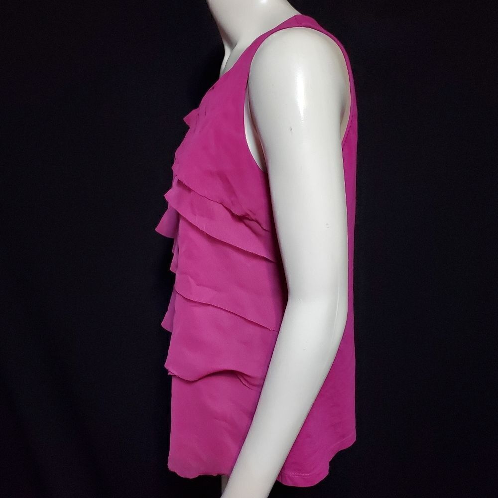 Ann Taylor Purple Ruffle Tank Top (LP) - Picture 3 of 5